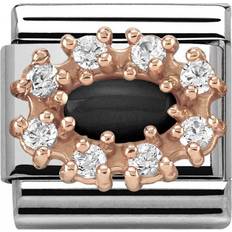 Agate Charms & Pendants Nomination Composable Classic Link Couture Charm - Silver/Rose Gold/Black/Transparent
