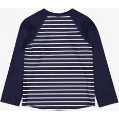 Stripes UV Shirts Polarn O. Pyret Sunsafe Kid's Rash Vest - Blue (60403270-483)