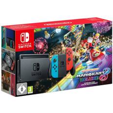 Nintendo switch and mario kart 8 deluxe bundle Nintendo Switch - Red/Blue - 2019 - Mario Kart 8 Deluxe