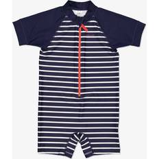 Stripes UV Suits Polarn O. Pyret Striped UV Suit Baby - Dark Navy Blue (60403312)