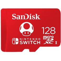 128 GB - Class 10 - microSDXC Memory Cards SanDisk Nintendo Switch Red microSDXC Class 10 UHS-I U3 100/90MB/s 128GB