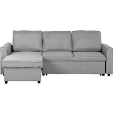 Beliani 3 Seater - Sofa Beds Sofas Beliani Nesna Right-Hand Dark Wood Grey Sofa 228cm 3 Seater