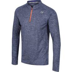 Zone3 Sportswear Garment Tops Zone3 Soft Touch Tech Long Sleeve T-shirt Men - Marl Petrol/Neon Orange