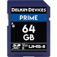 64 GB - SDXC Memory Cards Delkin Prime SDXC Class 10 UHS-II U3 V60 300/100MB/s 64GB