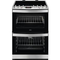 AEG 60cm - Dual Fuel Ovens Cookers AEG CCS6741ACM Stainless Steel