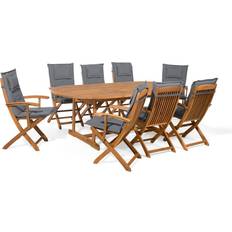 Extension Patio Dining Sets Garden & Outdoor Furniture Beliani Maui Patio Dining Set, 1 Table incl. 8 Chairs