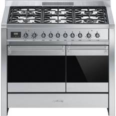 Gas Cookers on sale Smeg A2-81 Black, Stainless Steel