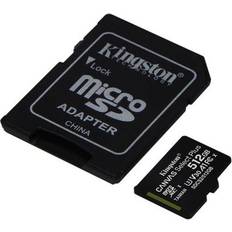 512 GB - Class 10 Memory Cards & USB Flash Drives Kingston Canvas Select Plus microSDXC Class 10 UHS-I U3 V30 A1 100/85MB/s 512GB +Adapter