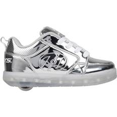 Faux Leather Roller Shoes Heelys Kid's Premium 1 Lo - Silver Chrome