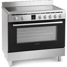 90cm - Stainless Steel Ceramic Cookers Montpellier MR90CEMX Black, Stainless Steel