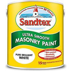 Sandtex Ultra Smooth Masonry Concrete Paint Brilliant White 5L