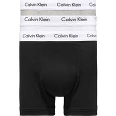 Grey Men's Underwear Calvin Klein Cotton Stretch Trunks 3-pack - Black/White/Grey Heather