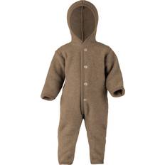 Buttons Fleece Overalls Children's Clothing ENGEL Natur Fleece Baby Jumpsuit - Walnut Brown