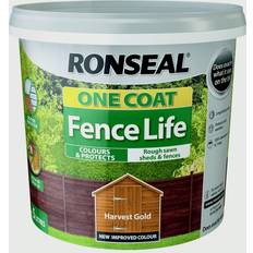 Ronseal Paint Ronseal One Coat Fence Life Wood Paint Gold 5L