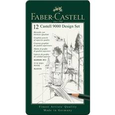 Faber-Castell Graphite Pencils Faber-Castell 9000 Graphite Pencil Design Set Tin of 12