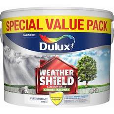 Dulux Wall Paints - White Dulux Weathershield Smooth Masonry Wall Paint Pure Brilliant White 7.5L