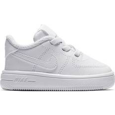 Faux Leather First Steps Nike Force 1 '18 TD - White