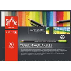 Green Aquarelle Pencils Caran d’Ache Couleurs Museum Aquarelle Landscape 20-pack