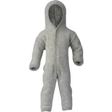 Buttons Fleece Overalls Children's Clothing ENGEL Natur Hooded Fleece Overall - Light Grey Mélange (575722-091)