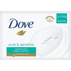 Jars Bath & Shower Products Dove Pure & Sensitive Beauty Cream Bar 100g 2-pack