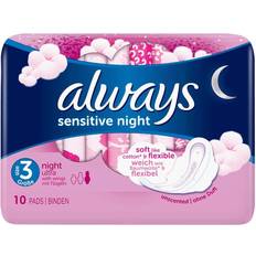 Menstrual Pads Always Sensitive Night Ultra 10-pack