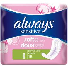 Menstrual Pads Always Sensitive Normal Ultra 16-pack