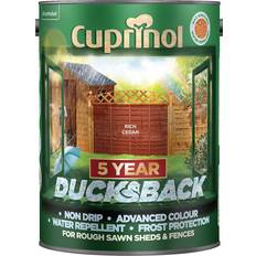 Cuprinol Brown Paint Cuprinol 5 Year Ducksback Woodstain Rich Cedar 5L