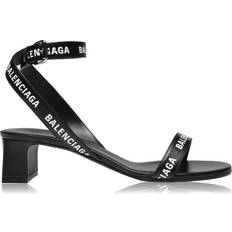 Balenciaga Women Slippers & Sandals Balenciaga Round Sandal 40mm - Black/White