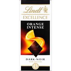 Orange Chocolates Lindt Excellence Orange Intense Dark Chocolate 100g 1pack