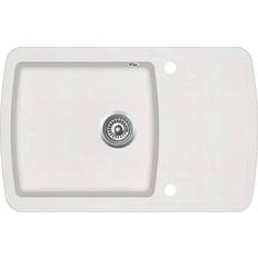 VidaXL White Drainboard Sinks vidaXL Kitchen Sink (144853)
