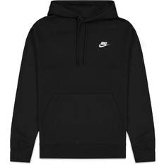 Polyester - Unisex Tops Nike Sportswear Club Fleece Pullover Hoodie - Black/White