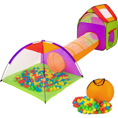 Tectake Outdoor Toys tectake Large Play Tent with Tunnel + 200 Balls