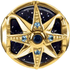 Thomas Sabo Royalty Star Bead Charm - Yellow/Light Blue/Dark Blue
