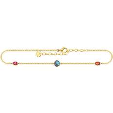 Women Anklets Thomas Sabo Gold Plated Anklet - Gold/Red/Mother Of Pearl