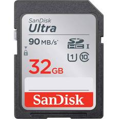 SDHC Memory Cards SanDisk Ultra SDHC Class 10 UHS-I U1 90MB/s 32GB