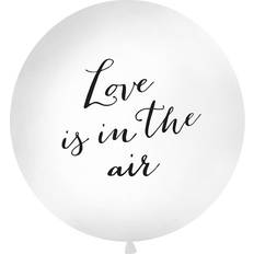 Latex Ballon Love Is In The Air White/Black