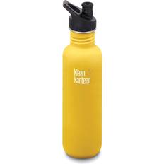 Red Serving Klean Kanteen Classic with Sport Cap Water Bottle 0.8L