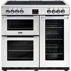 90cm - Stainless Steel Ceramic Cookers Belling Cookcentre 90E Stainless Steel