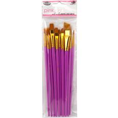 Royal & Langnickel Pink Art Golden Taklon Brush Set 10 Pack
