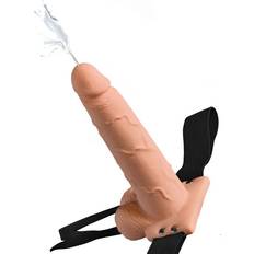 Strap-Ons Sex Toys Pipedream Fetish Fantasy Squirting Hollow Strap-On with Balls 7.5"