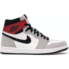 Nike Nylon Trainers Nike Air Jordan 1 Retro High OG M - White/Black/Light Smoke Grey/Varsity Red