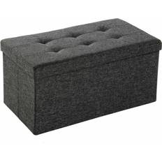 Polyester Benches tectake Foldable Storage Bench 76x38cm