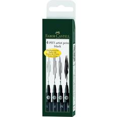 Faber-Castell Brush Pens Faber-Castell Pitt Artist Pens Black 4-pack 167100
