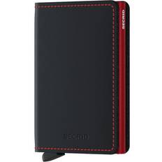 Leather Card Cases Secrid Portfolio Slimwallet - Matte Black/Red