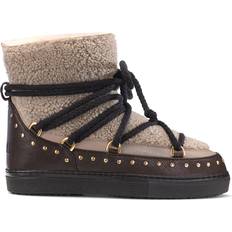 Sheepskin Lace Boots INUIKII Curly Rock Sneaker - Taupe