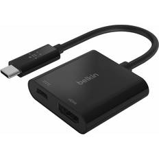Cables Belkin USB C - HDMI/USB C PD M-F Adapter 0.1m