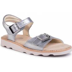 Clarks Kid's Crown Bloom - Silver Leather