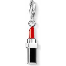 Thomas Sabo Charms & the City Lipstick Charm - Silver/Red/Black