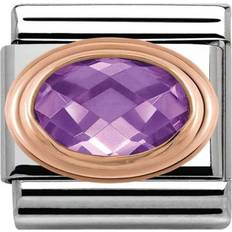 Nomination Composable Classic Link Charm - Silver/Rose Gold/Violet