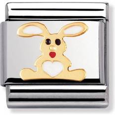 Nomination Composable Classic Link White Rabbit Charm - Silver/Gold/Multicolour